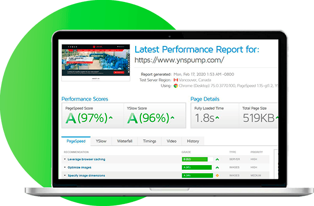 B2B网站Google PageSpeed性能评分和网站加载速度测试