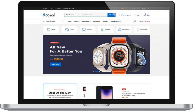 B2C WordPress WooCommerce零售独立站多功能商城展示